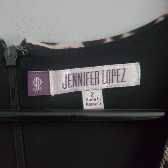 Jennifer Lopez Leopard Print Sleeveless Sheath Dress 2 - Picture 7 of 9